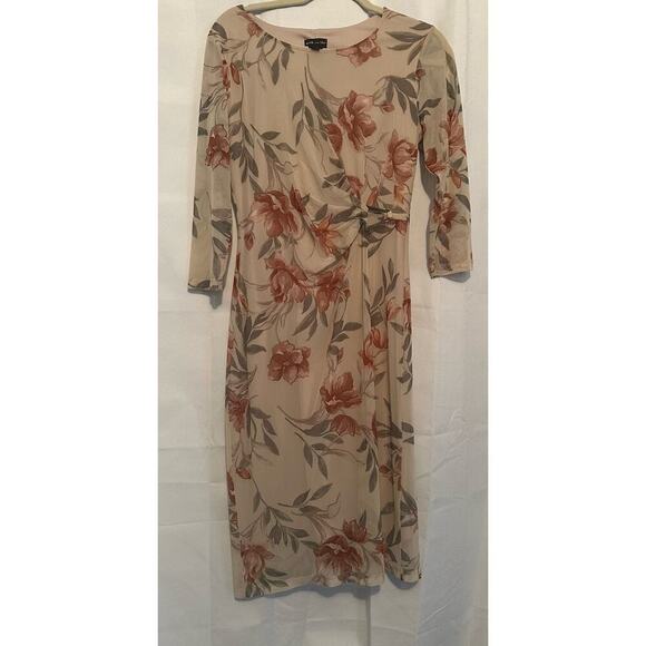 Kate and Lily floral midi dress size 6 sheath dress - Picture 5 of 9